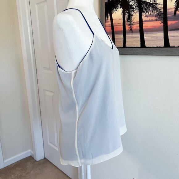 Women's Candie's Tank | Blue & White | Reversible | Large | 100% Polyester - Picture 9 of 10